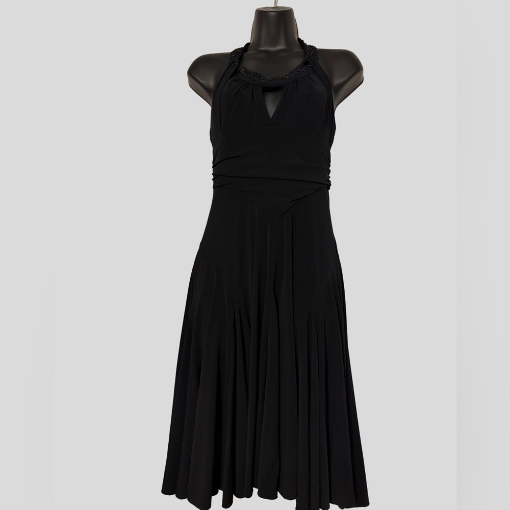 XOXO Elegant Black Halter Dress